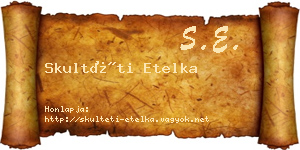 Skultéti Etelka névjegykártya